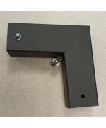 Ferramenta1.com | R supporto palo orizz.\verticale  x ombrellone dec.palo all.nero  93x93 3x4 - PZ 1