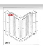 Ferramenta1.com | R profilo superiore lato 70 x box doccia cristallo trasp.mm.6 cm.70x90lusso - PZ 1