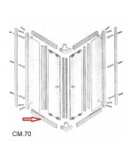 Ferramenta1.com | R profilo inferiore  lato 70 x box doccia cristallo trasp.mm.6 cm.70x90lusso - PZ 1