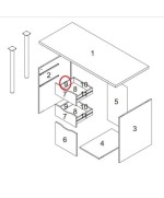 Ferramenta1.com | R laterale cassetto nr.9 x kit scrivania athena cm.138x60x74h bianco - PZ 1