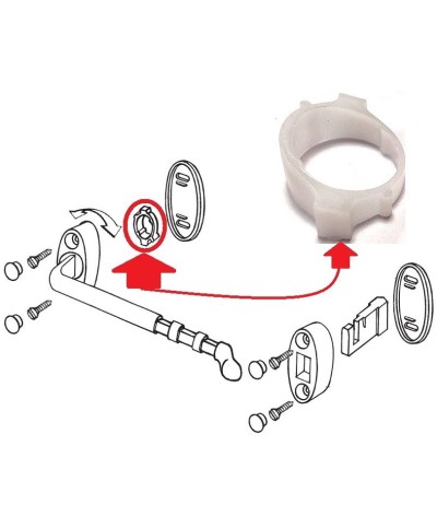Ferramenta1.com | R supporto x fermaimposte bruco plastica nera(pz.2) - CF 1
