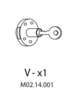 Ferramenta1.com | R v-x1 m02.14.001 x armadio spogliatoio resina a 1 posto in kit c/serrat - PZ 1