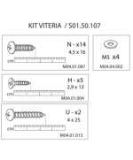 Ferramenta1.com | R kit viteria s01.50.107 x armadio spogliatoio resina a 1 posto in kit c/serrat - CF 1