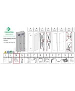 Ferramenta1.com | R piedino m x armadio spogliatoio a 2 posti in kit c/serratura - PZ 1