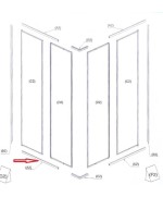 Ferramenta1.com | R profilo (a2)x box doccia crilex goccia 1,6 mm 68-80x68-80 bco - PZ 1