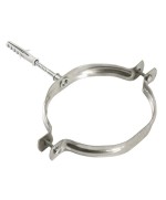 Ferramenta1.com | Collare inox c/tassello p/tubo pellet  8 cm - PZ 10