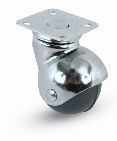 Ferramenta1.com | Bl ruota mobile d 30 mm a cuffia 165 piastra 2 pz - BL 4