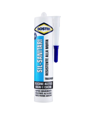 Ferramenta1.com | Bostik sil-sanitari resistente muffa 280 ml trasp - PZ 24