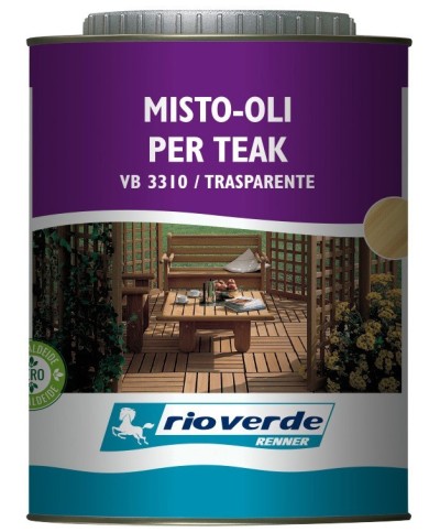 Ferramenta1.com | Rioverde vb 3310 olio per teak 0,750 l trasparente - PZ 6