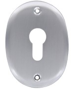 Ferramenta1.com | Bocchetta profilo europeo f0232 c/fori cromo sat - PZ 2