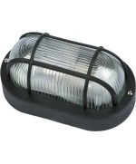 Ferramenta1.com | Plafoniera ovale griglia nera - PZ 1