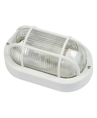 Ferramenta1.com | Plafoniera ovale griglia bianca - PZ 1