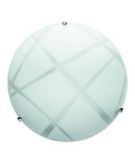 Ferramenta1.com | Plafoniera dario d 30 cm 1 luce e27 cromo b/co - PZ 4