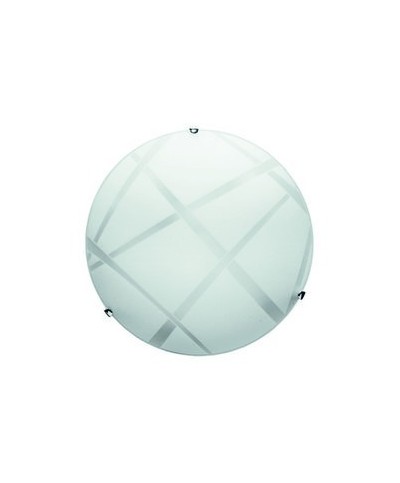 Ferramenta1.com | Plafoniera dario d 40 cm 2 luci e27 cromo b/co - PZ 5