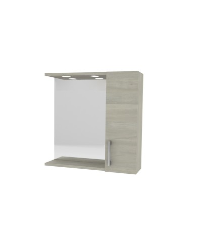 Ferramenta1.com | Specchio da bagno a 1 anta rovere grigio - PZ 1