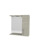 Ferramenta1.com | Specchio da bagno a 1 anta rovere grigio - PZ 1