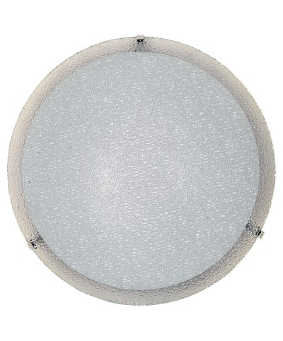 Ferramenta1.com | Plafoniera gaia d 40 cm 1 luce e27 b/co graniglia - PZ 5