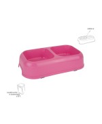 Ferramenta1.com | Zoov ciotola doppia rettangolare rosa large - PZ 6