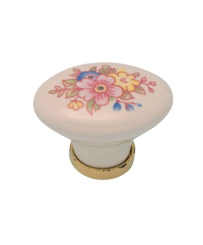 Ferramenta1.com | Pomolo porcellana ovale c/base f/15 24x34x25 mm** - PZ 25