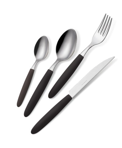 Ferramenta1.com | Posate light barattolo pz.24 nero 1 18/0 - CF 1