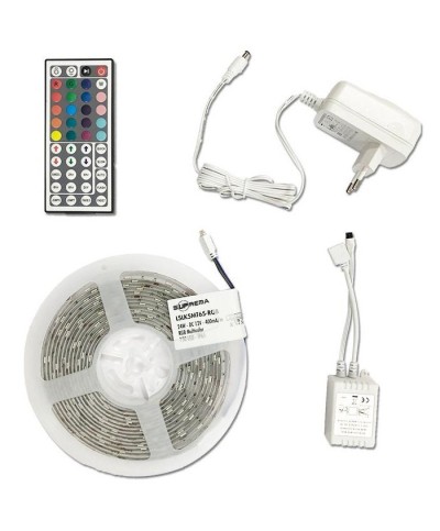 Ferramenta1.com | Kit strip led 16w 5 m ip65 rgb c/telecomando - PZ 1