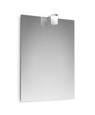 Ferramenta1.com | Specchio a filo  45x65 cm c/lampada led - PZ 1
