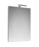 Ferramenta1.com | Specchio a filo  60x80 cm c/lampada led 18 cm - PZ 1