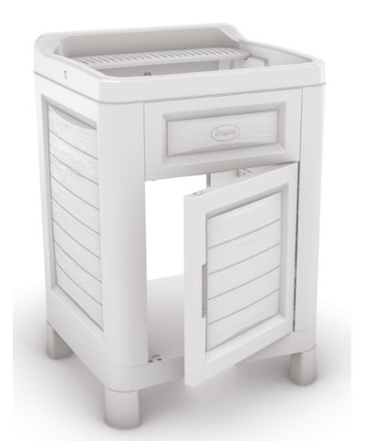 Ferramenta1.com | Lavatoio mobiletto artu cm.51x60x89 ghiaccio - PZ 1