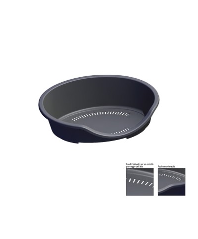 Ferramenta1.com | Zoov lettino per cani/gatti cm.80x60x25 grigio - PZ 1