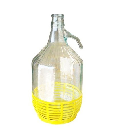 Ferramenta1.com | Damigiana dama vetro con cestino plastica 5 l - PZ 6