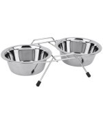 Ferramenta1.com | Zoov ciotola doppia in acciaio c/supporto ml.800 - PZ 6