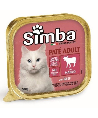 Ferramenta1.com | Cibo gatto monge simba 100 g pate vsc manzo - PZ 32