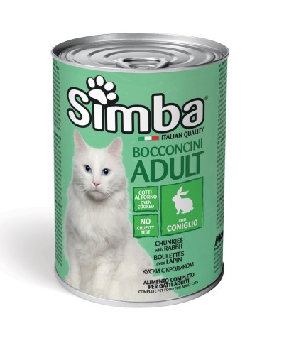 Ferramenta1.com | Cibo gatto monge simba 415 g bocconcini coniglio - PZ 24