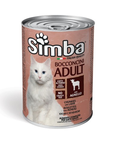 Ferramenta1.com | Cibo gatto monge simba 415 g bocconcini agnello - PZ 24