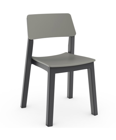 Ferramenta1.com | Sedia bistrot bianco/grigio - PZ 1
