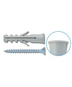 Ferramenta1.com | Elematic conf.10 tassello eb/va c/bor  5 mm c/vite - CF 50