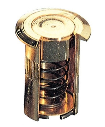 Ferramenta1.com | Sc pozzetto a molla ottone lucido d 14x30 mm - SC 5