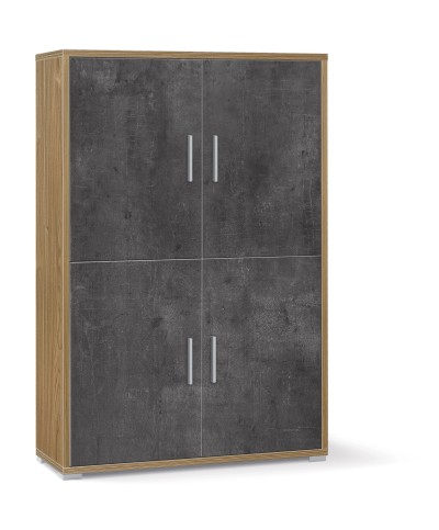 Ferramenta1.com | Ufficio double mobile 4a 161x108 cm noce st/nero - PZ 1
