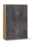 Ferramenta1.com | Ufficio double mobile 4a 161x108 cm noce st/nero - PZ 1