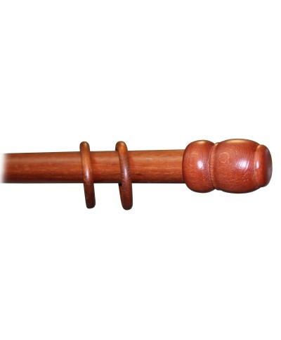 Ferramenta1.com | Bastone legno a tiro d 35 ciliegio 240cm s/supp. - PZ 1