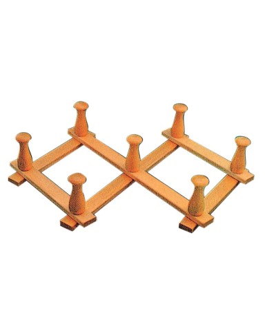 Ferramenta1.com | Bl appendiabiti estensibile a 7 ganci naturale - BL 2