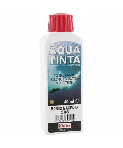 Ferramenta1.com | Aquatinta per interni 40 ml rosso magenta 308 - PZ 10