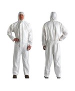 Ferramenta1.com | Tuta monouso dpi cat.iii tipo 5/6 ce-0624 tg.  l bianco - PZ 1