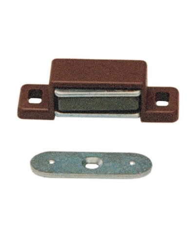 Ferramenta1.com | Chiusura magnetica rettang 46x15 mm marrone** - PZ 24