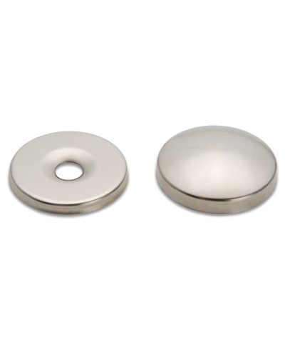 Ferramenta1.com | Borchia coprivite ottone nichelato 18 mm* - PZ 200