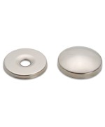 Ferramenta1.com | Borchia coprivite ottone nichelato 18 mm* - PZ 200