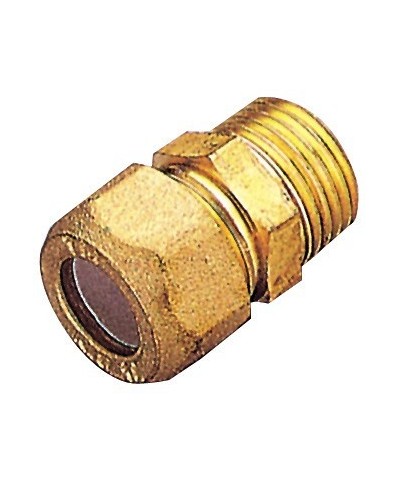 Ferramenta1.com | Pl raccordo ottone dir. bicono m/gas 12x1/2 pes - PL 6