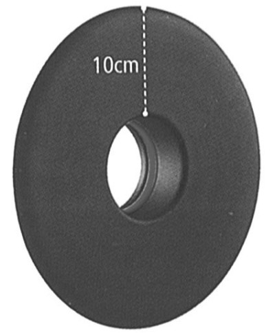 Ferramenta1.com | Rosone per stufa a pellet corona 10 cm d  8 cm nero opaco - PZ 1