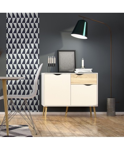 Ferramenta1.com | Kit credenza 2 ante + 1 cassetto 98x39x81 oslo - PZ 1