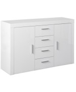 Ferramenta1.com | Mobile 2 ante + 4 cassetti 134x40xh86 cm lacc. bian - PZ 1